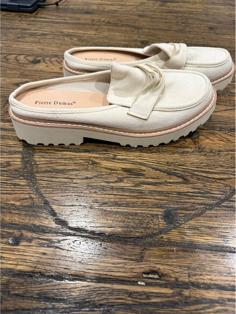 Pierre Dumas Suede Loafer Mules, Size 8.5M